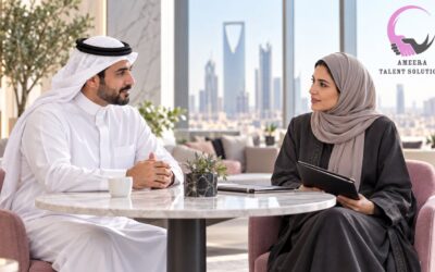 Ameera Talent Solutions consultant advising a senior executive in Riyadh