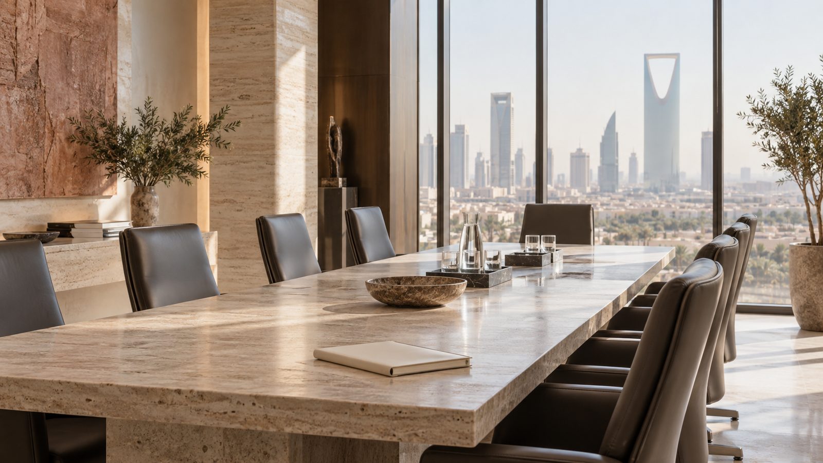 ats-job-cfo-riyadh Executive boardroom overlooking the Riyadh skyline